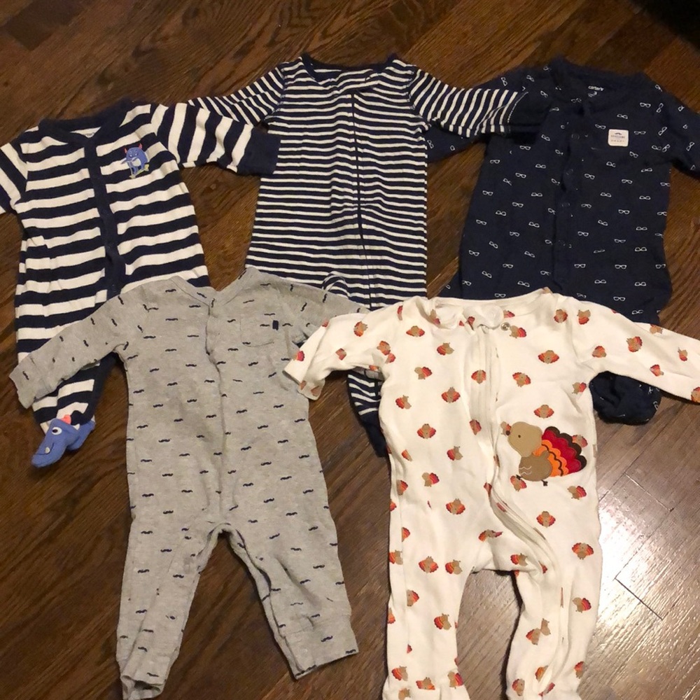 Carters 3 Mo Boy’s Pajamas (Set of 5)
